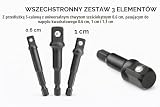 Zestaw 3 adapterów do kluczy dynamometrycznych, 1/4" 3/8" 1/2" do kluczy dynamometrycznych, wierteł, kluczy nasadowych, wiertarki akumulatorowej