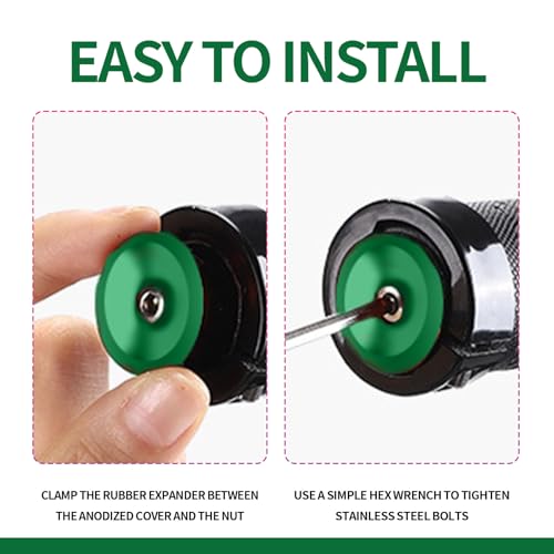 Image of 2 Pack Aluminum Bike Handlebar End Plugs Bike Bar End Grips Expanding Locking Bar End Caps for Drop Bars, Expandable Adjustable Locking End Caps