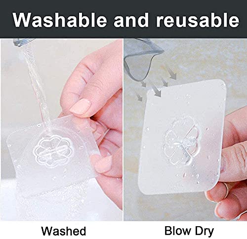 Image of 24 Pack Self-Adhesive Non-Slip Wall Hooks Sticky Hook for Kitchen Bathroom Clothes Office Hanger for Hanging Coat Cloth Towel Key Decorations