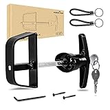 Shed Door T-Handle Lock Kit -Hurricom Shed Door Latch Includes 2 Keys, 2 Screws, Allen Wrench,...
