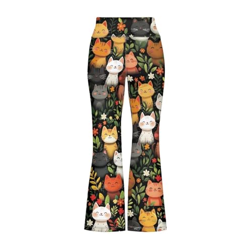 Image of Girls Flare Leggings 5-14T Cute Bell Bottoms for Girl Yoga Pants for Gym