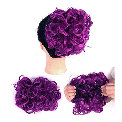 GRFIT Women Bun Scrunchies Combs Clip in Ponytail Extensions for