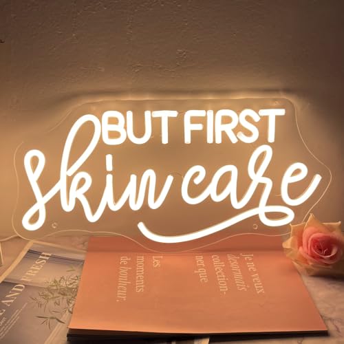 Image of But First Skin Care Neon Sign LED Neon Light for Wall Decor