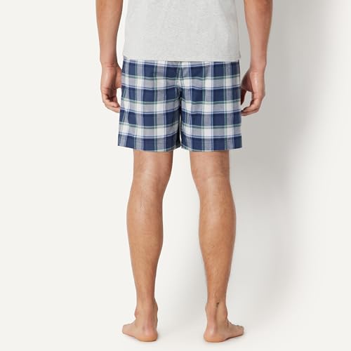 Image of Amazon Essentials Men's Lounge Sleepwear Pajama Bottom Shorts, Cotton Stretch Poplin