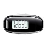 3D Pedometer for Walking, Simple Walking Step Counter with Removable Clip and Strap, USB Rechargeable Step Tracker with Backlight, Accurate Step Counter for Men Women Seniors