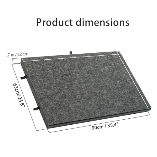 Tableau de puzzle portable dans le salon avec housse en feutre de protection