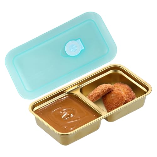 Envase Para Bocadillos De Acero Inoxidable,Envases De Acero Inoxidable Para Alimentos | Recipiente Hermético Para Escuela Hogar Guardería Uso Diario Viajes Camping Picnic Frutos Secos Y Meriendas