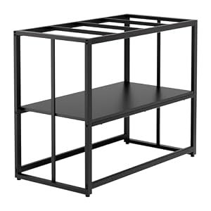 Urban Deco 40 Gallon Fish Tank Stand 660LBS Capacity For Aquarium Stand Metal Fish Tank Stand 38.2″x18.5″x29.5″ Dual-Layer Design Terrarium Stand Ideal for Home and Office