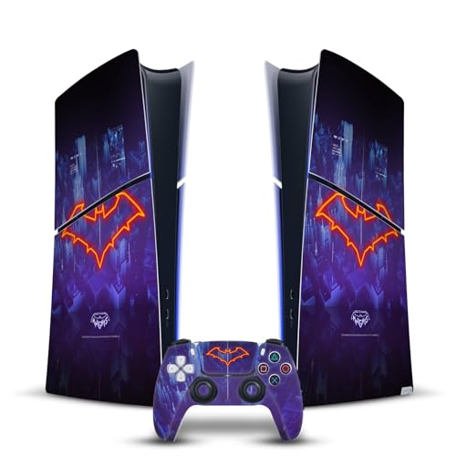 Vinyle Gotham Knights Red Hood pour relooker sans résidu une console PS5 Slim Digital et sa manette DualSense