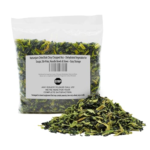 Naturejam Dried Bok Choy Chopped 8oz – Dehydrated Vegetable for
