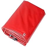 ALLIWEI Plane Doppelschicht PVC Hohe Dichte Weben Feuchtigkeitsfest Outdoor Camping Picknick Zelt Regen Beweis Schatten Klar Marktstand Plane Abdeckungen für Gartenmöbel Rot 470g / Quadratmeter