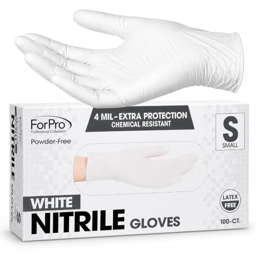 Image of ForPro Disposable Nitrile Gloves, Chemical Resistant, Powder-Free, Latex-Free, Non-Sterile, Food Safe, 4 Mil