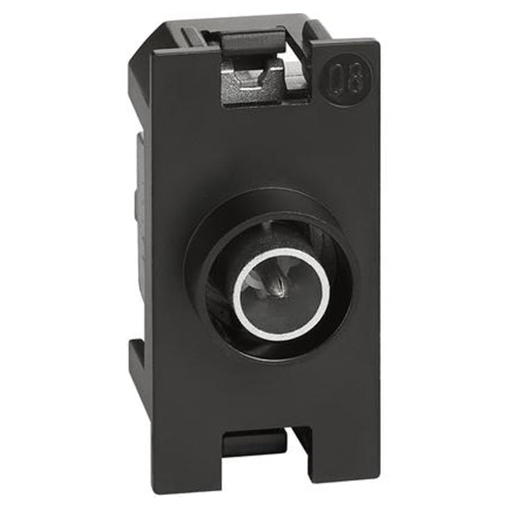 Bticino K4202P14 Through Coaxial Socket, TV and Satellite Sockets, Antenna Systems, Wired Installation, Male Connector, 1 Module