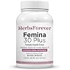 HerbsForever Female 30 Plus-Womens Health Multivitamin Herbs|دعم المزاج الهرموني| PMS|Libido & Cycle مع Shatavri،Tribulus،Red Clover 7 مستخلص عشب الأيورفيدا|90 كبسولة نباتية|800 مجم
