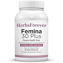 HerbsForever Female 30 Plus-Womens Health Multivitamin Herbs|دعم المزاج الهرموني| PMS|Libido & Cycle مع Shatavri،Tribulus،Red Clover 7 مستخلص عشب الأيورفيدا|90 كبسولة نباتية|800 مجم