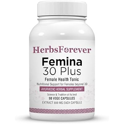 HerbsForever Female 30 Plus-Womens Health Multivitamin Herbs|دعم المزاج الهرموني| PMS|Libido & Cycle مع Shatavri،Tribulus،Red Clover 7 مستخلص عشب الأيورفيدا|90 كبسولة نباتية|800 مجم
