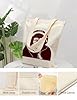 XIARON Flat Tape Handle Tote Bag Gorilla Monkey Headphones Music Cartoon Doodle Chimpanzee Listening To Headphones 340g/m² thick fabric Replaces school bag L Coffee #2