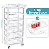 Vtopmart 6-Tier Rolling Cart with Deep Drawers, Clear Plastic Storage Organizer for Art & Craft Supplies, Toy, Office, Classroom, Bedroom, Bathroom #1