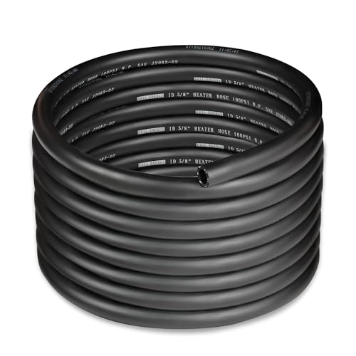 EVIL ENERGY 5/8 Heater Hose Coolant Radiator Straight 100PSI SAE 20R3 20FT Black
