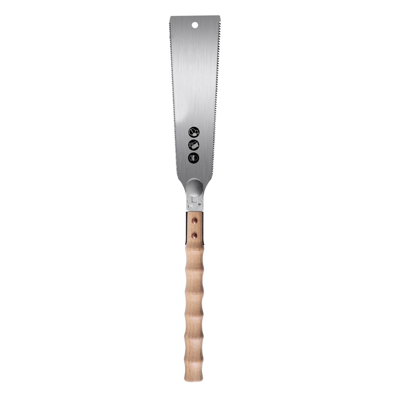 Sierra de mano pequeña japonesa para carpintería, corte al ras con mango de madera, bordes rectos, herramienta de aserrado para carpintería