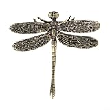 Shophubio Tiradores de latón con diseño de mariposa, tiradores de cajón en tono dorado antiguo para armario de cocina, armario, aparador, muebles de estilo vintage (B)