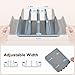 JARLINK 4-in-1 Adjustable Vertical Laptop Stand Holder, Aluminum Dual Slots Laptop Rack for Desk, Space-Saving Organizer Compatible with All MacBook, Surface, Chromebook, and Gaming Laptops (Grey)