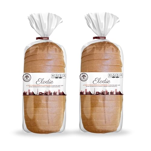 Dr. B's Elodie Parisian Style White Sourdough Sandwich Bread | 3g Net Carbs & 7g Protein | Low Calorie, Vegan, Sugar Free, Nut Free | 5 Ingredient Fresh Sliced Keto & Low Carb Bread Loaf (2 Pack (16 oz))
