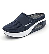 Diabetic Air-Cushion Slip-On Walking Shoes, Orthopedic Diabetic Slippers, with Arch-Support for W...