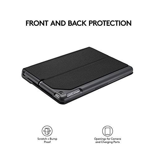 Logitech Ipad Slim Folio: Case With Wireless Keyboard With Bluetooth (Black) - Ipad 5Th Generation (2018 Release) #TOP3