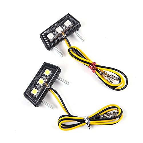 Luz de placa de motocicleta vermelha 12V luz de LED à prova d'água luz de licença de motocicleta fr