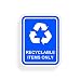 Recycling Items Only Sticker Vinyl Die Cut Recycling Decal with Recycle Logo Label Home Office Work