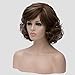 TopWigy Short Wig Curly Wave Bob Wigs Cosplay Party Costume Hair Wig(Color as Picture)
