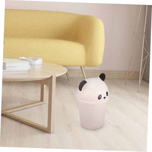 Caneca de Basura Blanca con Tapa en Forma de Panda miniatura 3