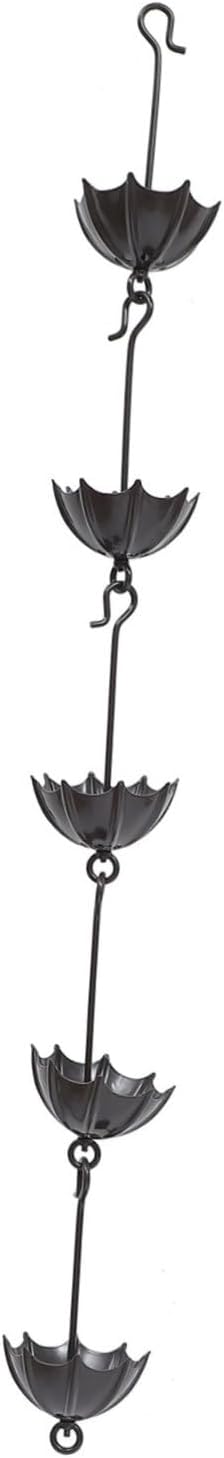 BESTOYARD 1pc Eaves Drainage Rain Chain Garden Rain Chain Rain Gutter Chains Rain Chains for Gutters Rainwater Chain Rain Chain Basin Chain Downspout Delicate Umbrella Aluminum Alloy, 0309SUFQ34AIBC