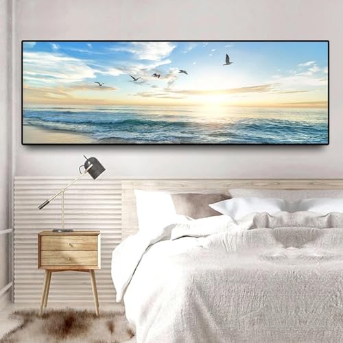 Tableau grand format oiseaux de plage pour habiller un mur vide