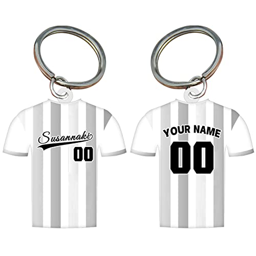 ZWINNER schlüsselanhänger personalisiert fußball schlüsselanhänger mit 1 namen schlüsselanhänger herren geschenke für männer(Stil 2) Cover