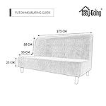 Easy-Going Stretch Futon Slipcover Armless Futon Bed Cover Furniture Protector Without Armrests with Elastic Bottom for Kids, Soft Jacquard Fabric Small Checks (Large, Dark Gray) - Image 5