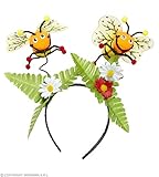 Küchen-& Haarreifen Biene mit Blumen Ideal für Karneval, alle Partys und Thema Natur und Insekten