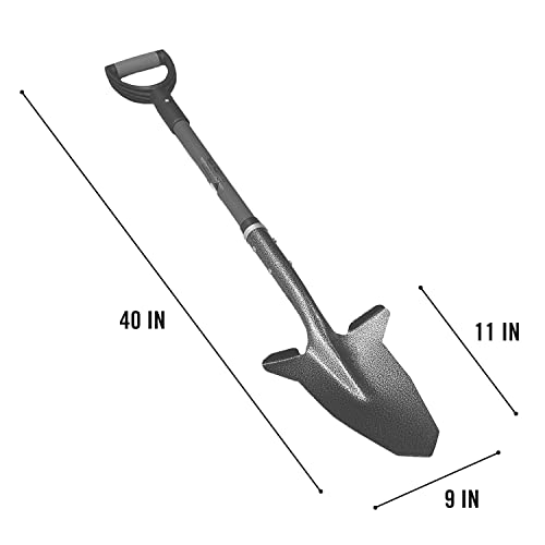 Spear Head Spade SHFD3 40" Red Garden Spade Shovel - Gardening Shovel with a 9" x 11" Beveled Blade, Steel-Reinforced Fiberglass Long Handle & Cushioned D-Grip - Digging Spade for Planting by Spear Head Spade - Image 5