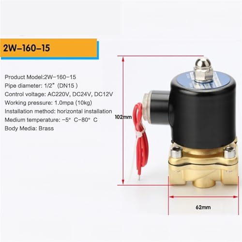 Électrovanne eau 12V DC en laiton avec isolation étanche pour arrosage - 4