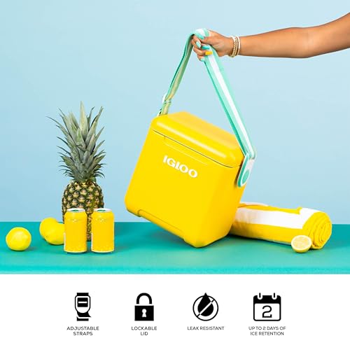 Image of Igloo Tag Along Too Coolers | Insulated Hard Shell Picnic Style Cooler | Rolling Ice Chest