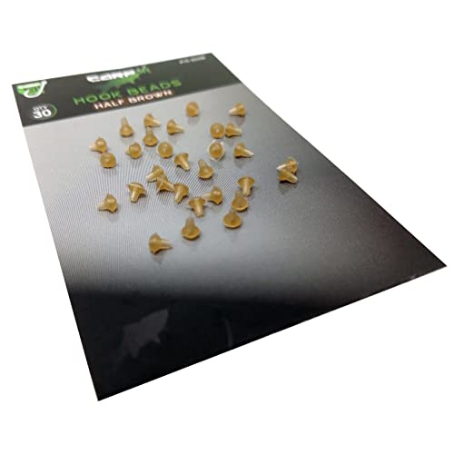 CARP ON - Paquete de 30 aparejos de terminales de gancho - Tapón para anillo o giro - Para hacer tus propios aparejos - Disponible en marrón (30 x marrón) [15-820B] Cover