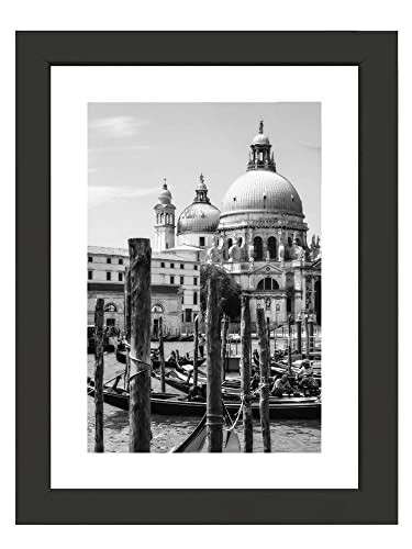 Black Nouveau Simple Design Styrene Photo Frame 5x7"