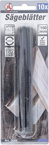 BGS Diy 2069 | Sägeblätter | 10-tlg. | 150 mm | Ersatz-Sägeblätter für Handbügel-Säge / Handsäge / Sägebogen