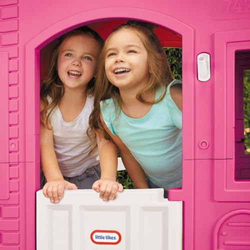 Image of Little Tikes Cape Cottage Pretend Princess Playhousefor Kids, Indoor Outdoor, with Working Doors and Windows, for Toddlers Ages 2+ Years,Pink,Large