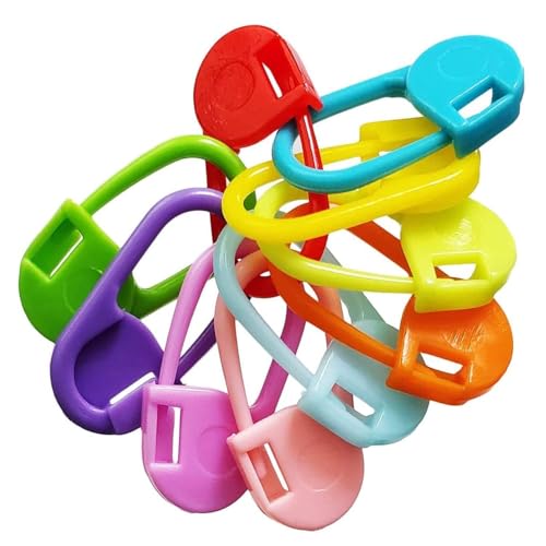 Image of QALAM Kaari 100 Pcs Stitch Markers Set for Knitting & Crochet | Locking Plastic Stitch Markers with Box | Durable Needle Clips for Yarn, DIY Sewing, and Handmade Craft Projects