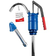 TERA PUMP - TRLEVER100 High-Viscosity Hand Operated Lever-Action Drum Pump 16oz per Stroke Thick Oil Transfer Pump for 55-Gallon Drum Barrels