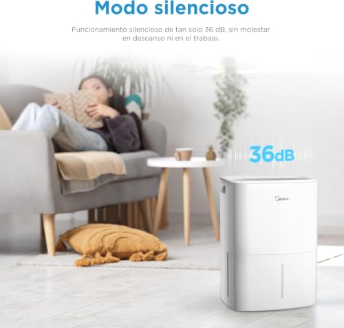 Miniatura 4 de Midea Deshumidificador De Humedad Silencioso 12l Con App Control Hasta 35 M2 - Deshumificadores Para Humedades En Habitación Con Depósito Extraible - Deshumificador Electrico Pequeño Bajo Consumo