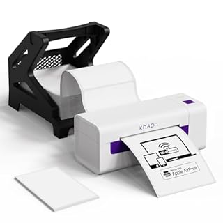 KNAON AirPrint Thermal Label Printer, Wireless Wi-Fi Shipping Label Printer 4x6 for iPhone, iPad, Mac,Compatible with Android&Windows, Included Label Holder – Ideal for Small Business, Amazon, Shopify