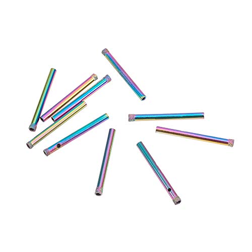 Utoolmart ガラスドリル ホールソー ドリルセット ドリルビットセット ガラス タイル用 ドリルビット ホールソーセット コアビット ガラス 穴あけ 混合 ガラス 研削 加工 穴あけ 硝子 大理石 陶器 レンガ タイル カッター カラフル 5mm 10pcs